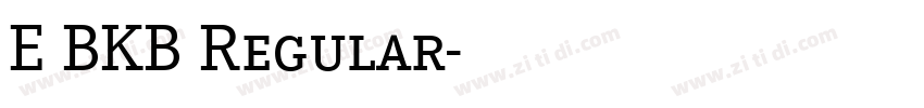 E BKB Regular字体转换